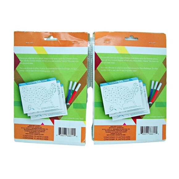 Fun-Tym Unisex Kids On The Move Road Game License Plate Travel Game Lot Of 2 - Picture 2 of 8